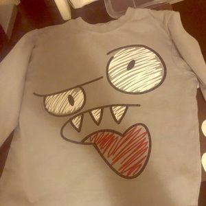 Scary monster face shirt size 5/6